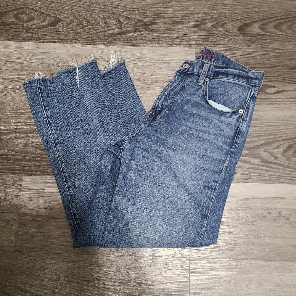 Lucky Brand 90s Loose High Rise Crop Denim Jean Size 8 Or 29